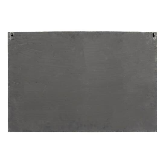 36" Gray Metal Industrial Memo Board Metal Wall Decor